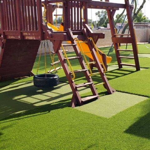 children friendly Artificial grass on the playground